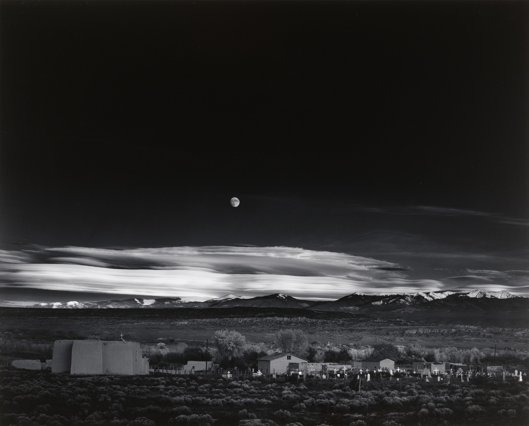 Moonrise Over Hernandez by Ansel Adams