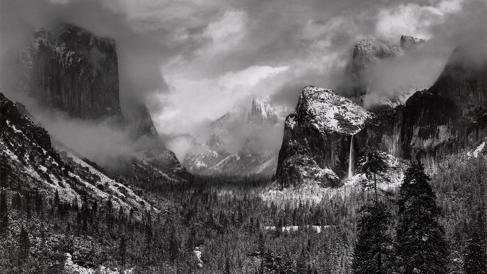 Clearing Winter Storm, Yosemite National Park, by Ansel Adams