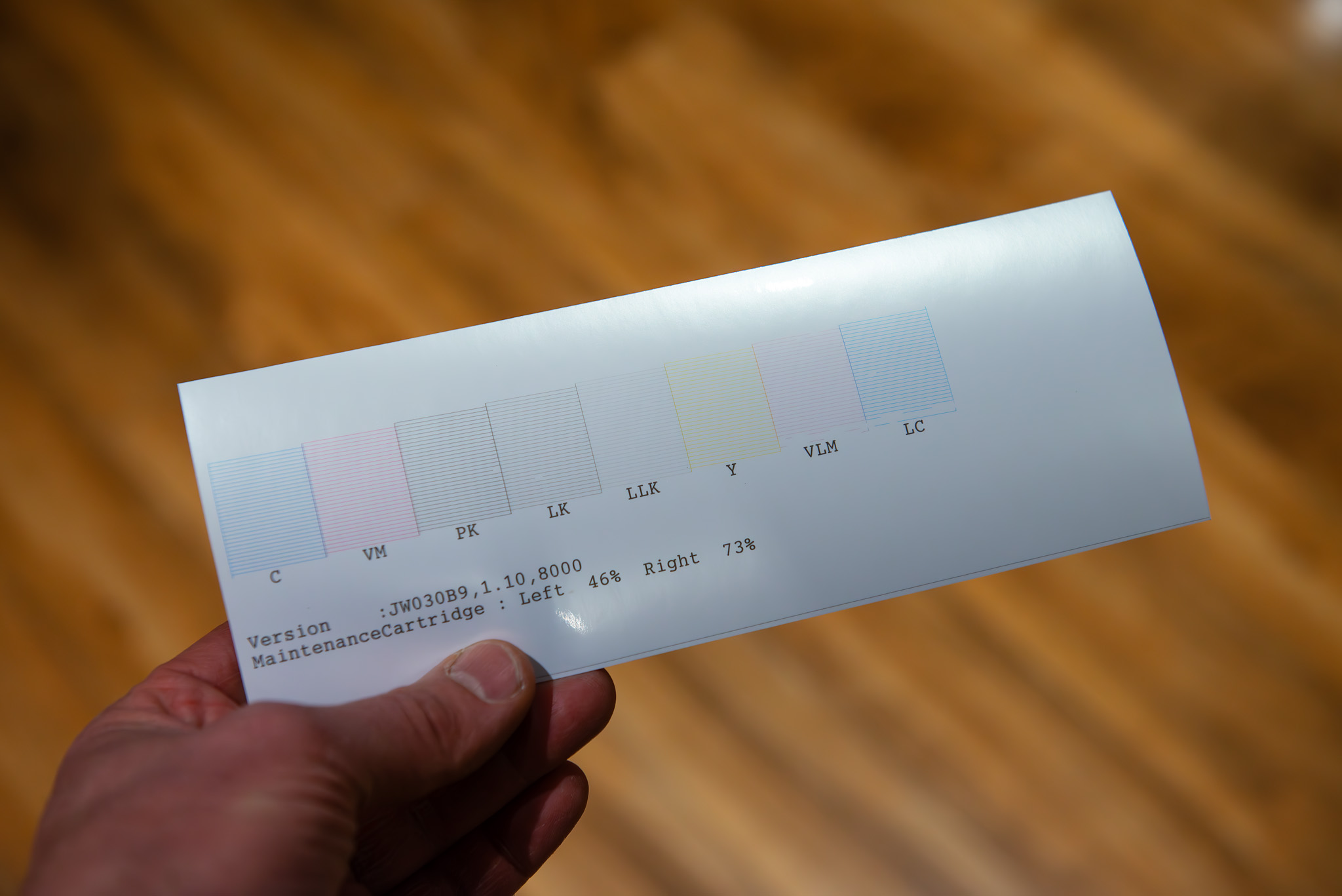 Printer nozzle check pattern