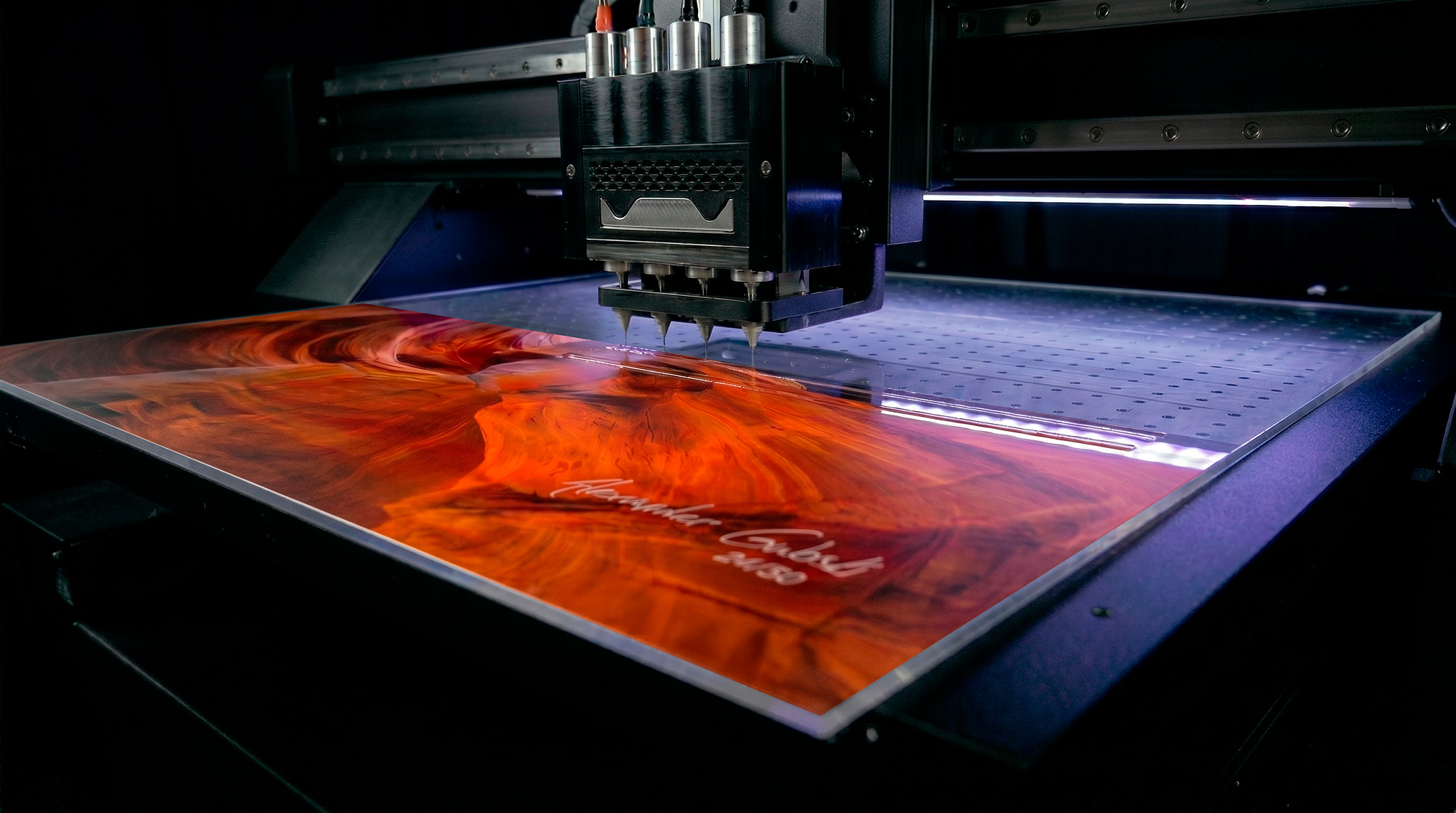 Direct on acrylic printing