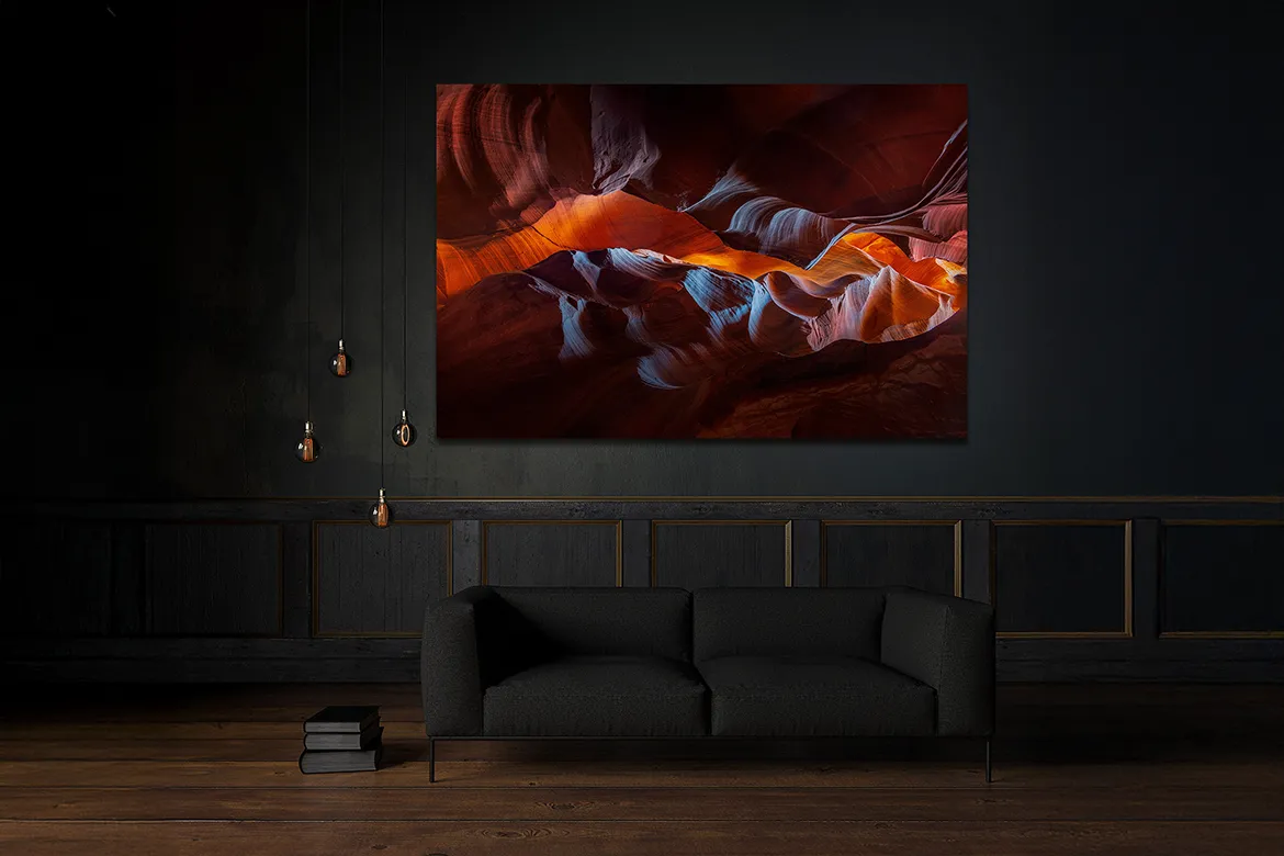 Alex Gubski photo print of red canyon in luxury interior