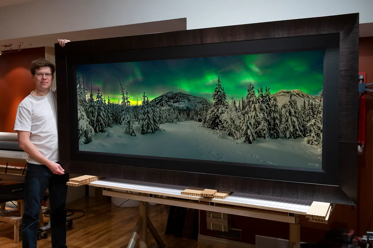 Aurora Large format framed acrylic mounted photo art by Alex Gubski